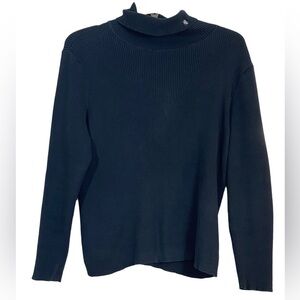 Lauren Ralph Lauren black ribbed cotton turtleneck Size 2X